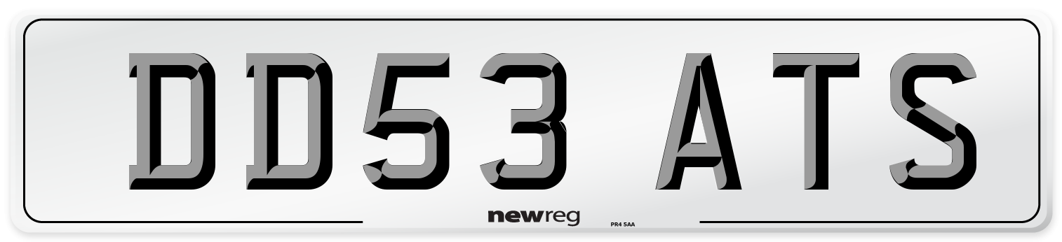 DD53 ATS Number Plate from New Reg